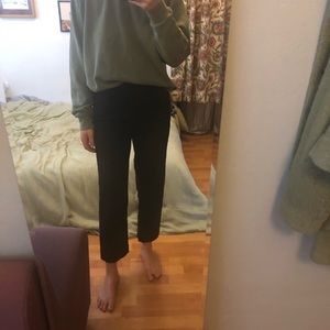 Everlane black cropped straight leg pants